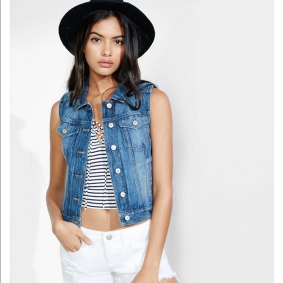 Express Jackets & Blazers - •EXPRESS•DENIM VEST